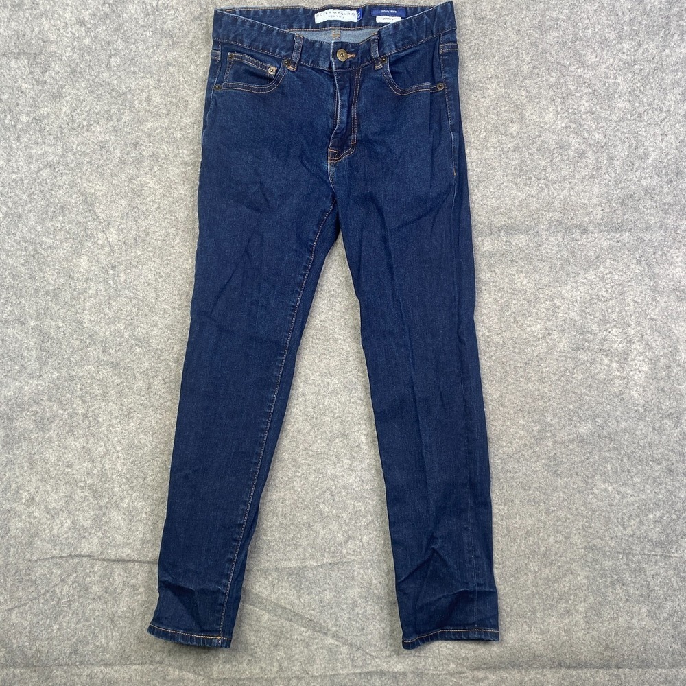Peter Manning NYC Johnny Jeans Skinny Fit Stretch Jeans 29Wx26L Blue